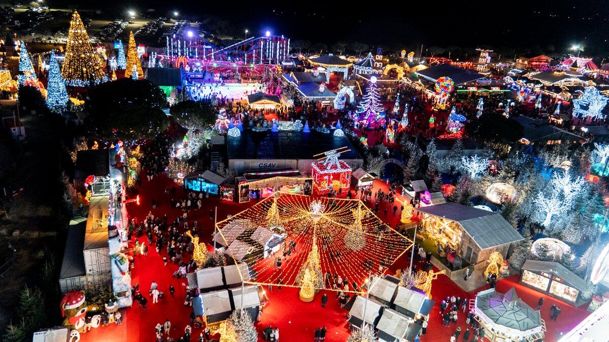 Le marché de Noël vu du ciel